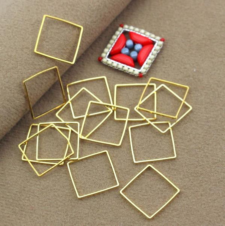 Geometrix metalowa baza kwadrat złota 15x15mm