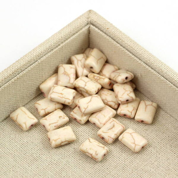 Howlit kremowy prostokąt 14x10mm