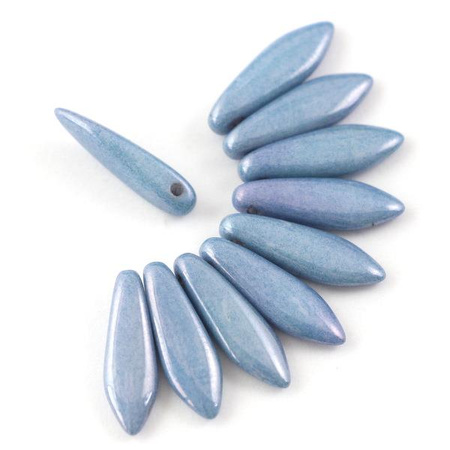 Dagger Chalk White Baby Blue Luster 5x16mm [10szt]