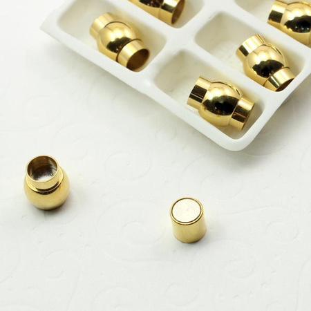 Zapięcie magnetyczne pozłacane stal szlachetna 6mm