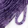 Ametyst kula fasetowana 4mm [sznur 39cm]