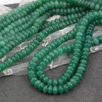 Awenturyn zielony oponka gładka 8x5mm