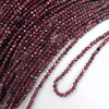 Granat kula fasetowana 3mm [sznur 39cm]