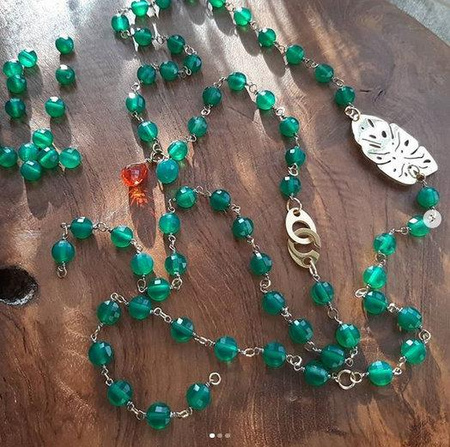 Zapięcie kajdanki stal szlachetna pozłacana PVD 20x10mm