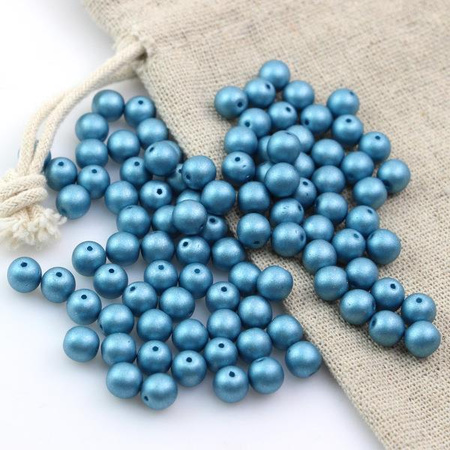 Round Beads Alabaster Turquoise 6mm [10szt]