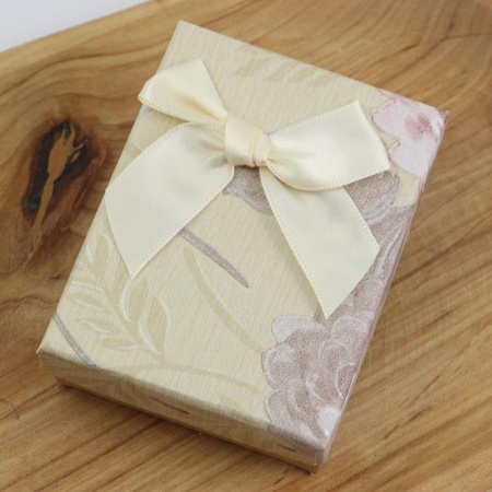 Pudełko ozdobne "AKWARELA" beżowe 9x7x3cm