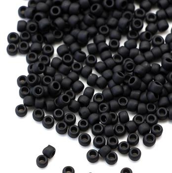 Toho Round 8/0 Opaque-Frosted Jet [10g]