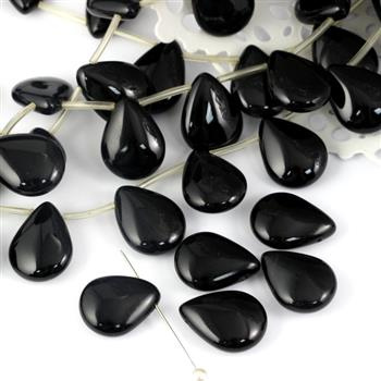 Onyks łezka gładka 20x15mm [wszerz] [1szt]