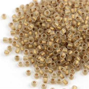 Toho Round 6/0 Gold-Lined Frosted Crystal [10g]