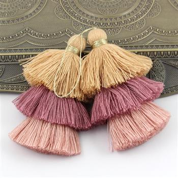 Chwost potrójny beż mix 75x40mm