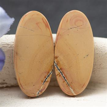 Kaboszony jaspis maligano 28x13x4mm [para]