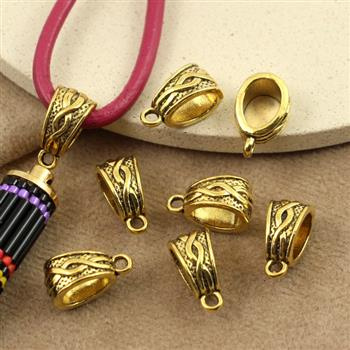 Krawatka metalowa ozdobna złota 14x7mm