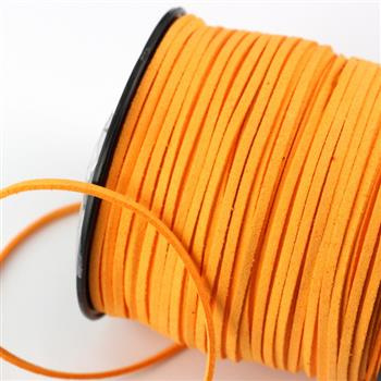 Rzemień zamszowy płaski pomarańczowy 3x1mm [1metr]