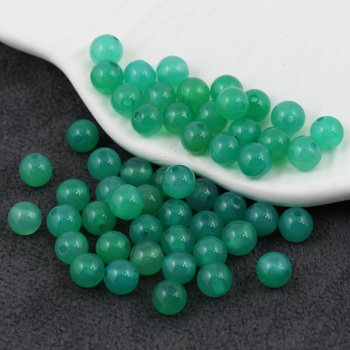 Agat brazylijski kula gładka zielona 6mm