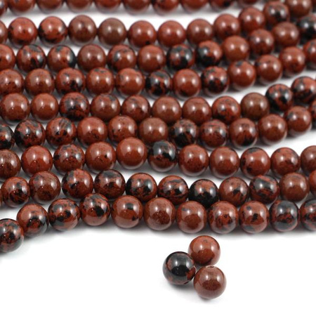 Obsydian mahoniowy kula gładka 8mm