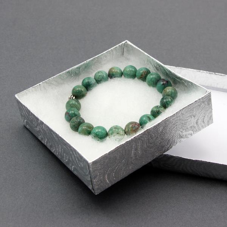 Pudełko ozdobne srebrne 9x9x2,5cm