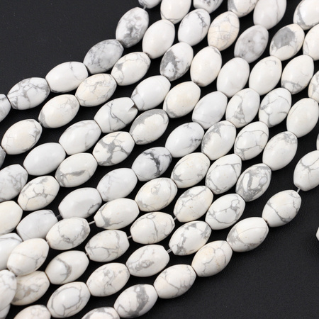 Howlit marmurkowy oliwka gładka 14x10mm