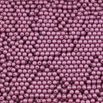 Round Beads Powdery - Lavender 3mm [50szt]