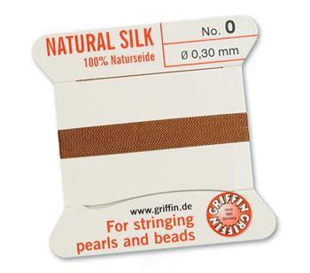 Griffin Nici jedwabne z igłą cornelian 0,30mm [2m]