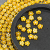 Koraliki szklane kwiatki 8mm żółte
