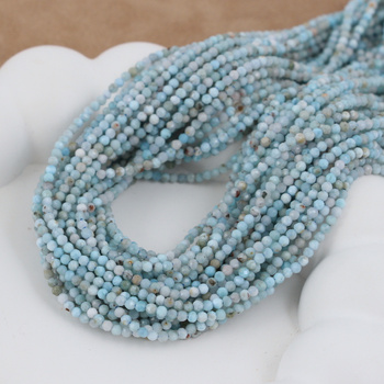 Larimar kula fasetowana 2mm [sznur 39cm]