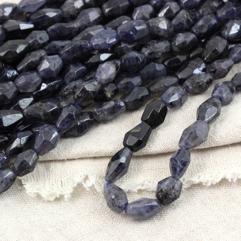 Iolit oliwka fasetowana 12x9mm