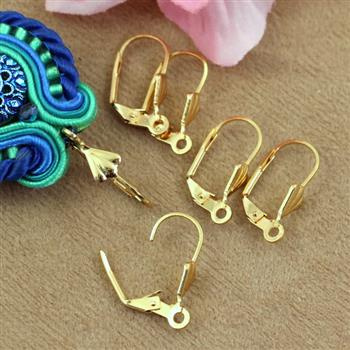 Bigle zamknięte typ angielski stal szlachetna pozłacana 19mm [para]