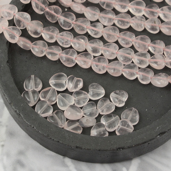 Kwarc różowy serce gładkie 8mm