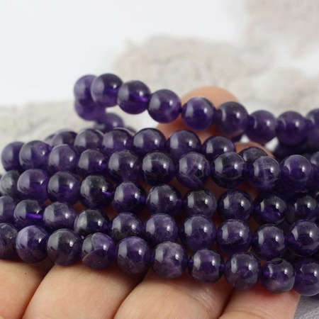 Ametyst kula gładka 8mm