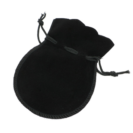 Sakiewka z weluru czarna 12x9cm