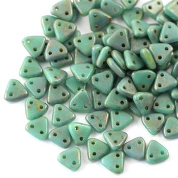 Triangle 6mm Copper Picasso Turquoise [40szt]