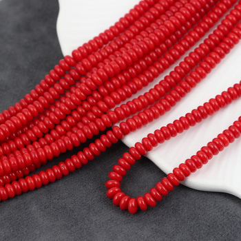 Koral czerwony oponka gładka 5x3mm