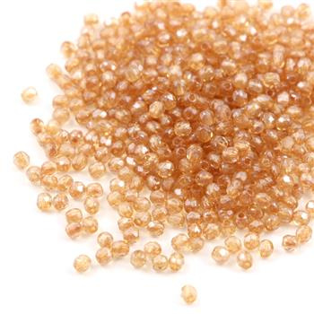 Fire Polish 2mm Luster Transparent Champagne [80szt]