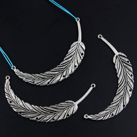 Metalowa baza łącznik pióro srebrny 90x20mm
