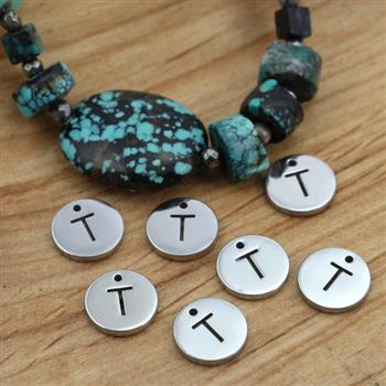 Zawieszka stal szlachetna blaszka 10mm litera T