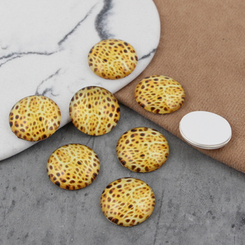 Kaboszon szklany z grafiką zwierzęcy print 20mm