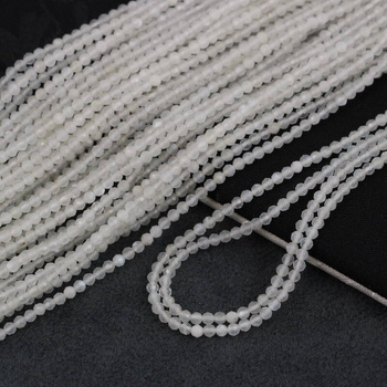 Kamień księżycowy kula fasetowana 2mm [sznur 39cm]