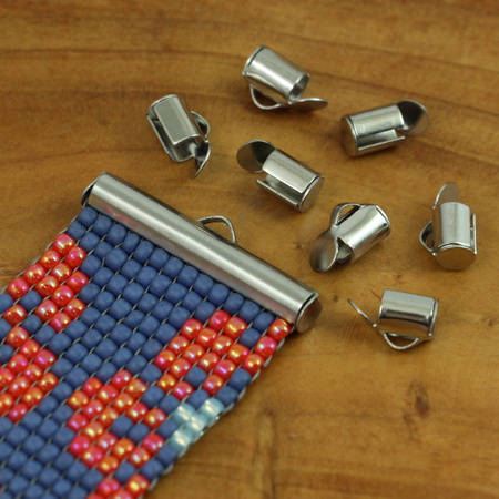 Końcówka do bransolet wsuwana SLIDE srebrna stal szlachetna 6mm