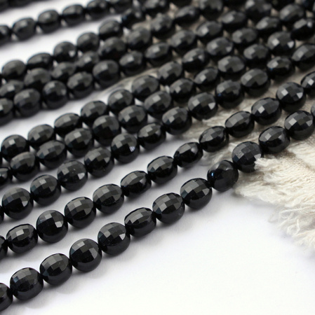 Turmalin czarny moneta fasetowana 8mm