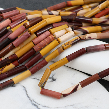 Jaspis mokait wałek 13x4mm [sznur 38cm]