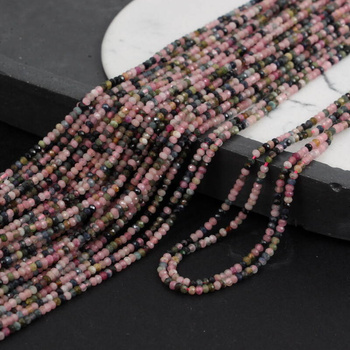 Turmalin oponka fasetowana 2x1mm [sznur 39cm]