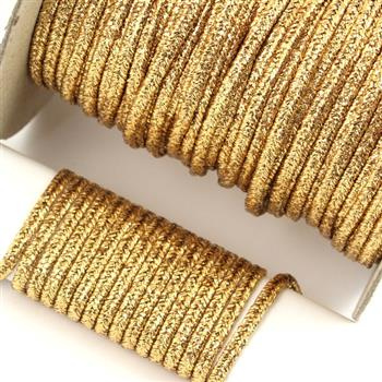 Sznurek sutasz POLSKI 3mm złoty metalizowany [1metr]