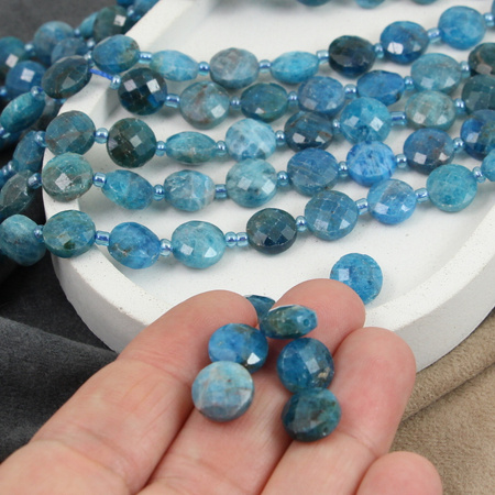 Apatyt moneta fasetowana 10mm