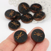 Dragonfly Beads Jet Bronze 17mm