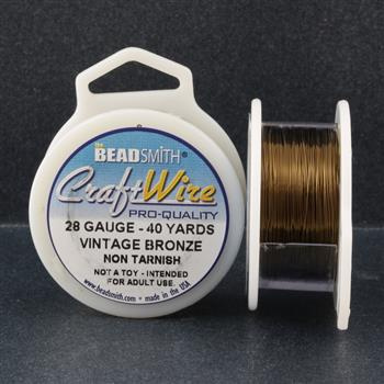 Beadsmith Drut miedziany VINTAG BRONZE 0,3mm/36,8m