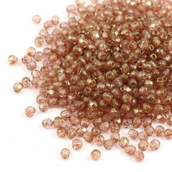Fire Polish 3mm Crystal Teracota Red [40szt]