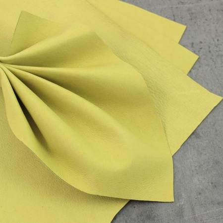 Naturalna skóra licowa pistacjowa ARKUSZ A5 [1szt]