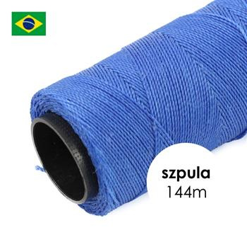 Sznurek do makramy brazylijski woskowany Blue 1mm [szpula 144m]