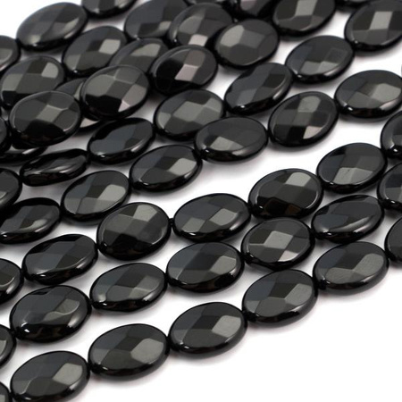 Onyks owal fasetowany 14x10mm