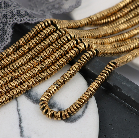 Hematyt złoty oponka 4x1,3mm [sznur 40cm]